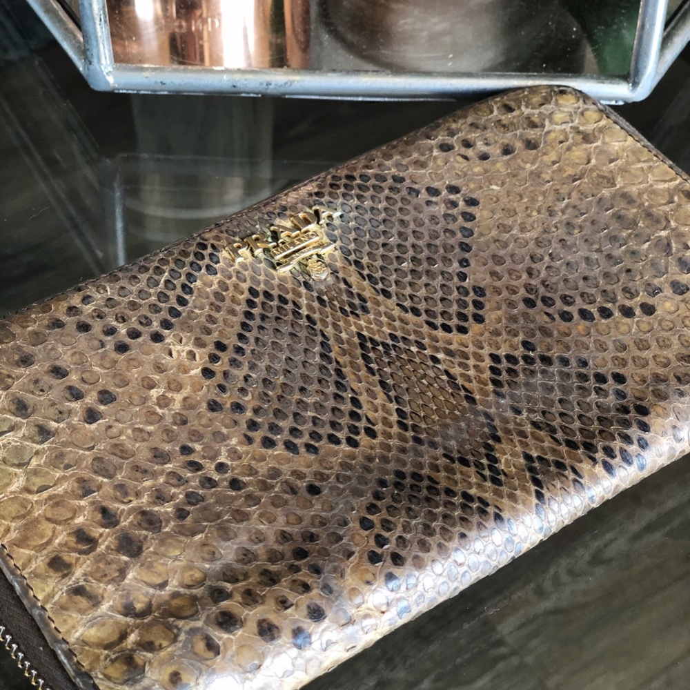 Prada Python Leather Wallet - image 2